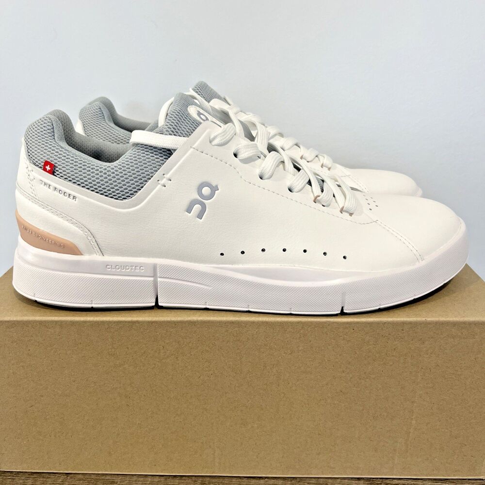 On THE ROGER Advantage Shoes White Rosehip 3WD10652349 Women's Size 9.5 NEW